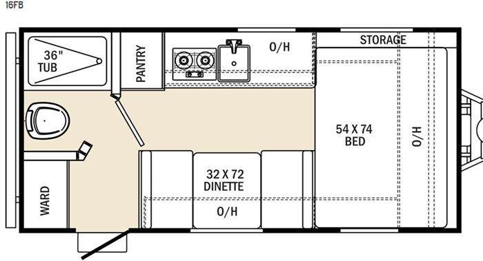 Floorplan - 2015 Coachmen RV Clipper Ultra-Lite 16FB