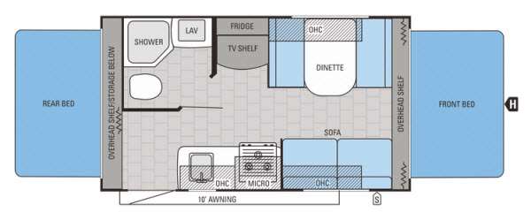 Floorplan - 2015 Jayco Jay Feather Ultra Lite X17Z