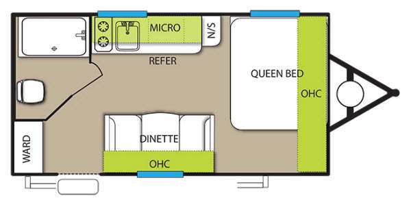 Floorplan - 2015 Forest River RV EVO FS T185RB