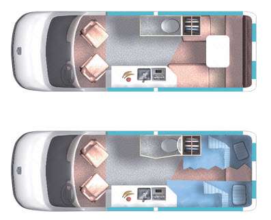 Floorplan - 2015 Roadtrek SS-Agile