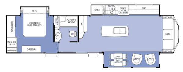 Floorplan - 2015 Forest River RV Cedar Creek Cottage 40CCK