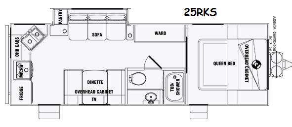 Floorplan - 2015 Pacific Coachworks Tango 25RKS Towlite