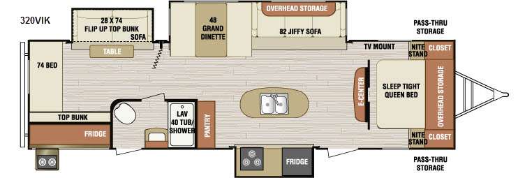 Floorplan - 2015 Venture RV SportTrek 320VIK