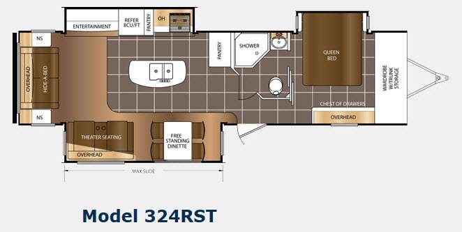 Floorplan - 2015 Prime Time RV LaCrosse 324RST