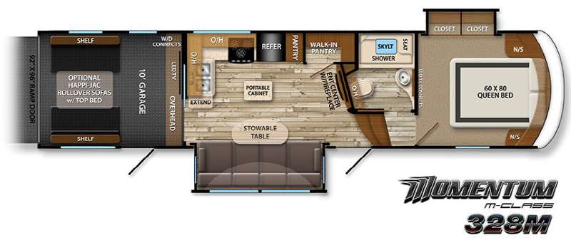 Floorplan - 2015 Grand Design Momentum 328M
