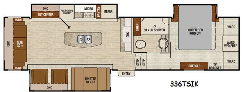 Floorplan - 2015 Coachmen RV Chaparral 336TSIK