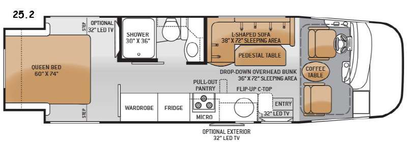 Floorplan - 2015 Thor Motor Coach Vegas 25.2