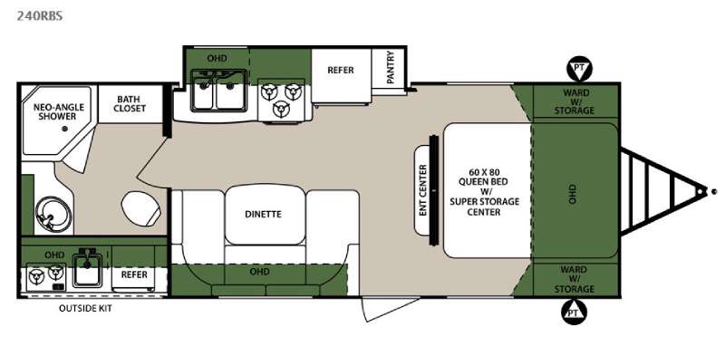 Floorplan - 2015 Forest River RV Surveyor 240RBS