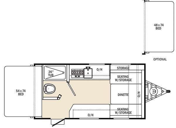 Floorplan - 2016 Coachmen RV Clipper Ultra-Lite 15RB