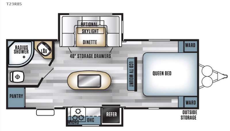 Floorplan - 2016 Forest River RV Salem 23RBS