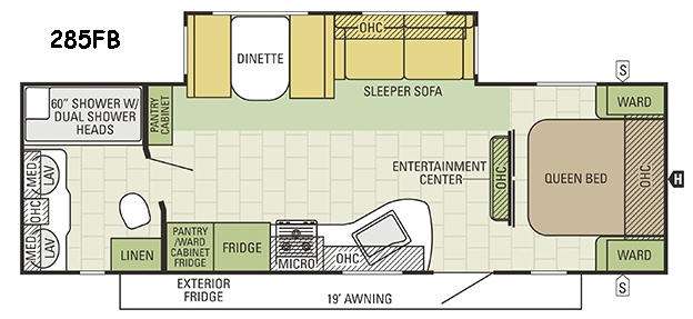 Floorplan - 2016 Starcraft Travel Star 285FB