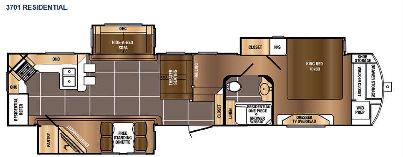 Floorplan - 2016 Prime Time RV Sanibel 3701