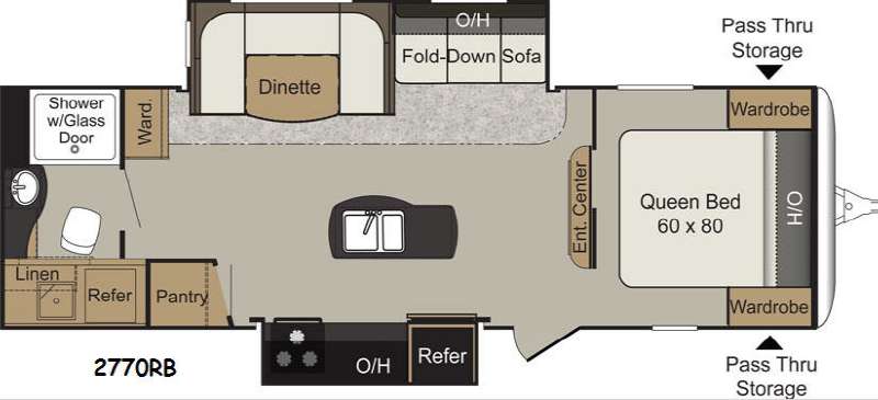 Floorplan - 2016 Keystone RV Passport 2770RB Grand Touring