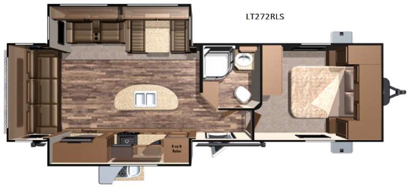Floorplan - 2016 Open Range RV Light LT272RLS
