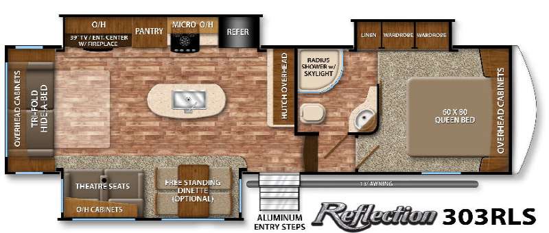 Floorplan - 2016 Grand Design Reflection 303RLS