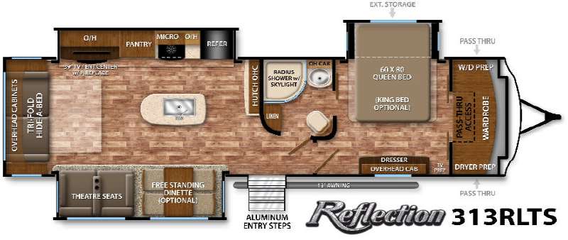 Floorplan - 2016 Grand Design Reflection 313RLTS