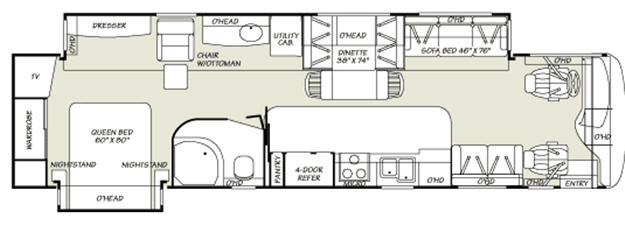 Floorplan - 2007 Fleetwood RV Providence 39V