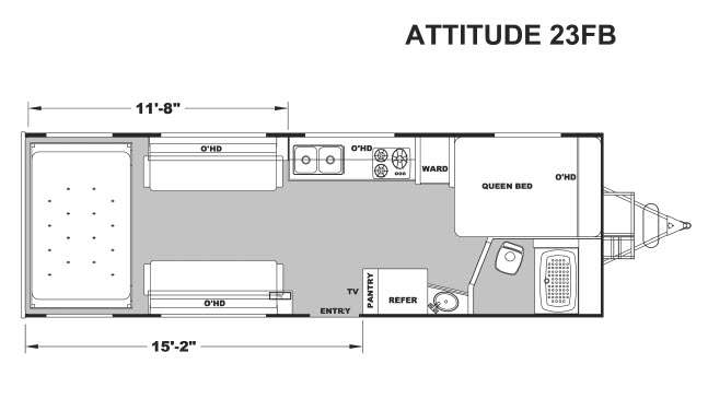 Floorplan - 2016 Eclipse Attitude Metal 23FB