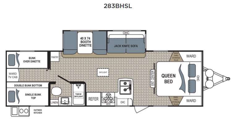 Floorplan - 2016 Dutchmen RV Kodiak Express 283BHSL