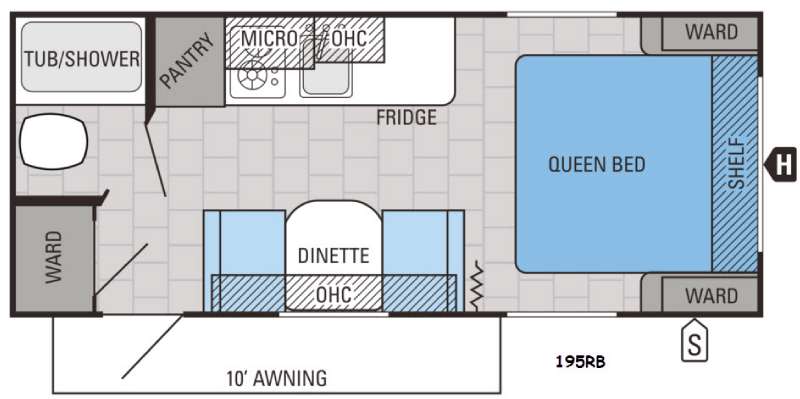 Floorplan - 2016 Jayco Jay Flight SLX 195RB