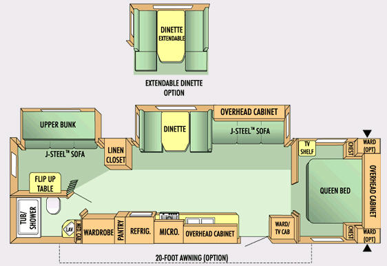 Floorplan - 2007 Jayco Jay Flight 31 BHDS