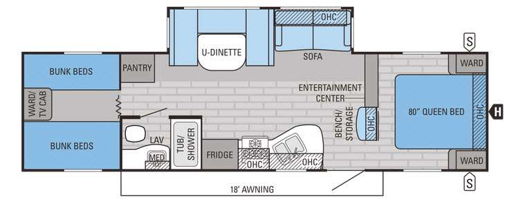 Floorplan - 2016 Jayco Jay Flight 29QBS