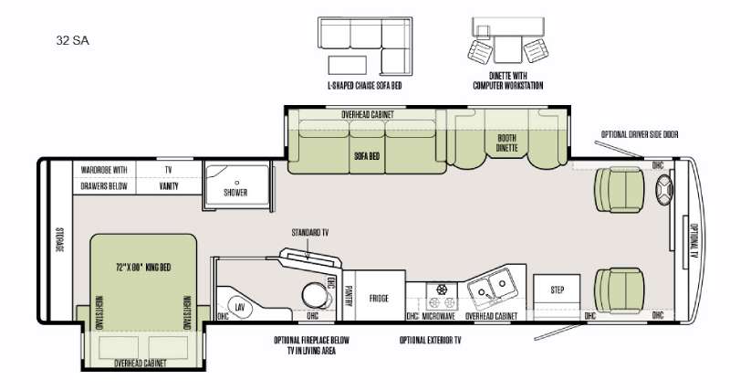 Floorplan - 2016 Tiffin Motorhomes Allegro 32 SA