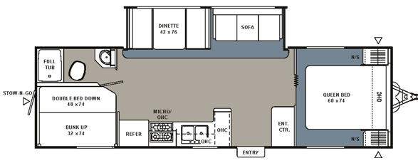 Floorplan - 2007 Coachmen RV Spirit of America 29 TBS