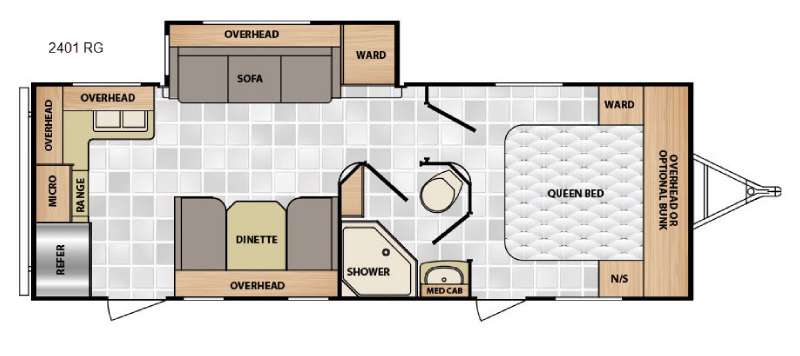 Floorplan - 2016 Winnebago Industries Towables Minnie 2401 RG