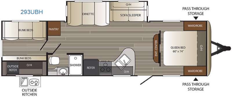Floorplan - 2016 Keystone RV Outback Ultra Lite 293UBH