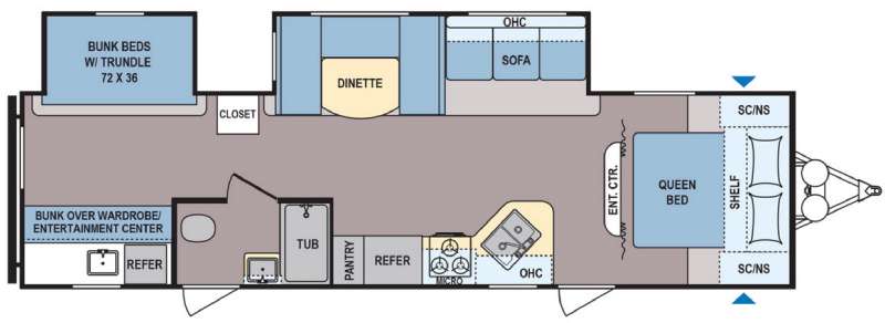 Floorplan - 2016 Dutchmen RV Coleman Lantern Series 314BH