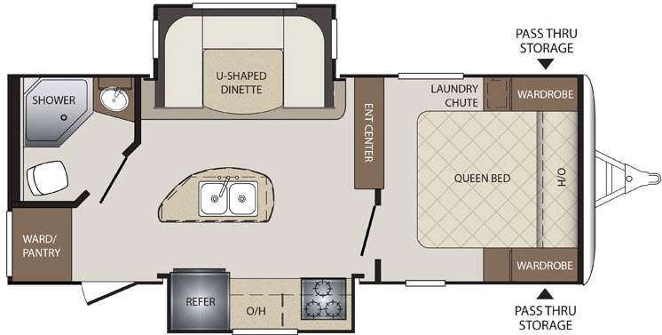 Floorplan - 2017 Keystone RV Bullet 220RBI