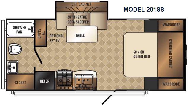 Floorplan - 2017 Palomino SolAire Ultra Lite 201SS