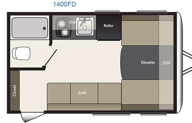 Floorplan - 2016 Keystone RV Summerland 1400FD