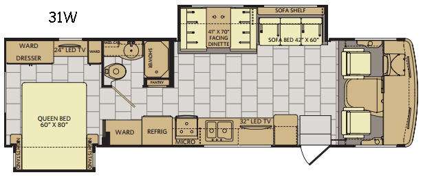 Floorplan - 2017 Fleetwood RV Flair 31W