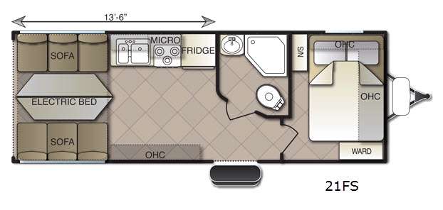 Floorplan - 2016 Pacific Coachworks Ragen 21FS