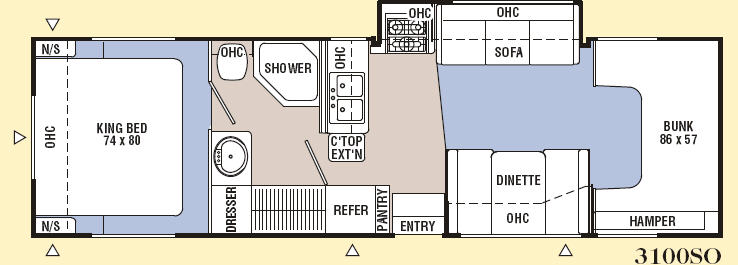 Floorplan - 2007 Coachmen RV Freelander 3100SO