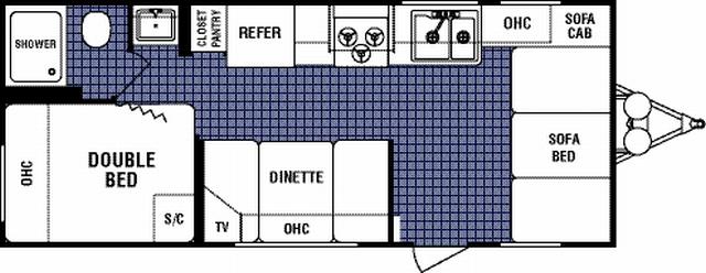 Floorplan - 2006 Dutchmen RV Four Winds Express Lite 18B