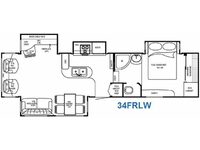 Canyon Trail 34 FRLW Floorplan