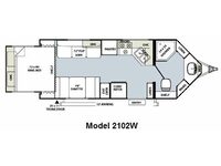 Rockwood Windjammer 2102W Floorplan Image