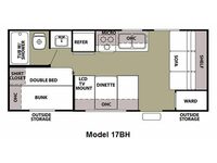 Cherokee Grey Wolf 17BH Floorplan