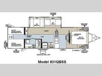 Flagstaff Classic Super Lite 831QBSS Floorplan
