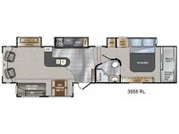 Alpine 3555RL Floorplan