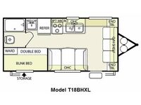 Wildwood X-Lite 18BHXL Floorplan Image