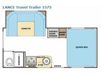 Lance Travel Trailers 1575 Floorplan Image