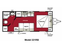 Wildwood X-Lite 221RBXL Floorplan Image