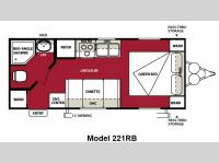 Wildwood X-Lite 221RBXL Floorplan