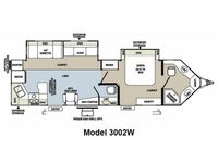 Rockwood Wind Jammer 3002W Floorplan Image