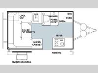 Rockwood Hard Side Series A124 Floorplan Image