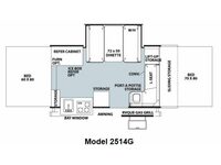 Rockwood Premier 2514G Floorplan Image